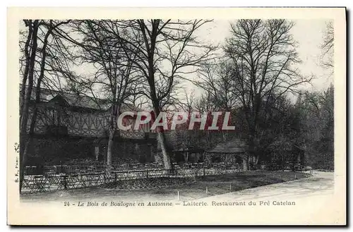 Cartes postales Le Bois de Boulogne en Automne Laiterie Restaurant du Pre Catelan