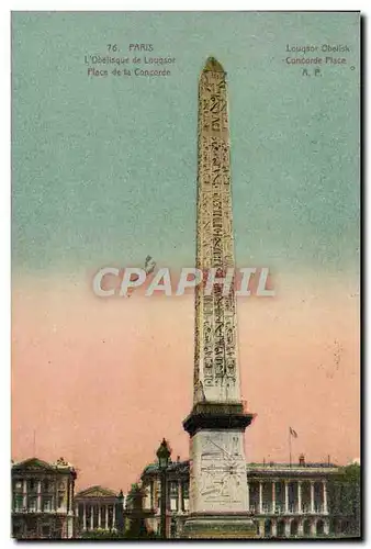 Ansichtskarte AK Paris Obelisque de Louqsor Place de la Concorde