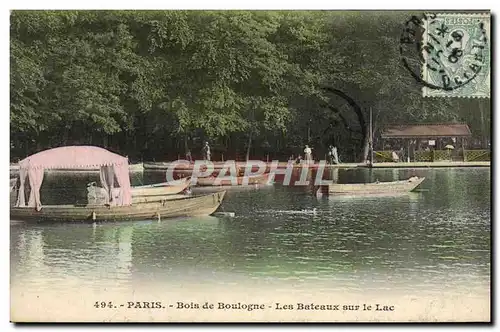 Ansichtskarte AK Paris Bois de Boulogne Les bateaux sur le lac