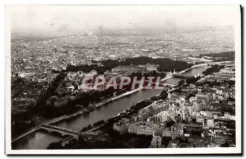 Moderne Karte Paris En Flanant Panorama sur la Seine et la butte Montmartre