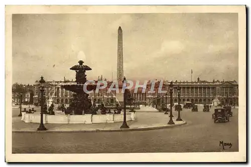 Ansichtskarte AK Paris Place de la Concorde Les fontaines et l&#39obelisque de Louqsor