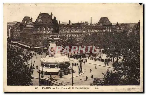 Cartes postales Paris La Place de la Republique