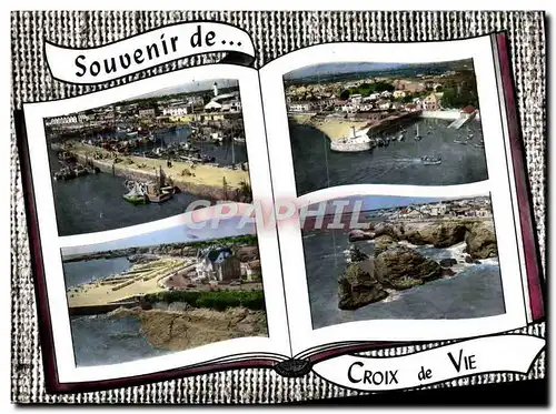 Cartes postales moderne Croix De Vie Le Port de peche Un coin du port La plage Rochers sur la cote