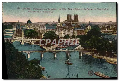 Ansichtskarte AK Paris Panorama Dur la Seine La Cite Notre Dame et la Pointe du Vert Galant