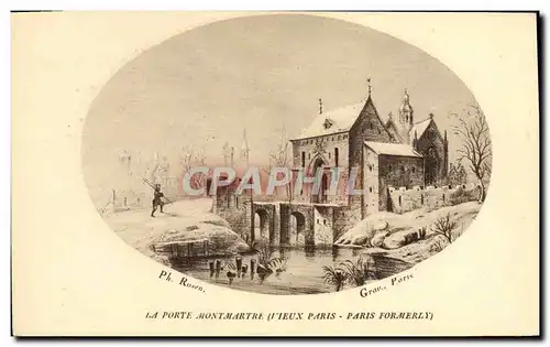 Cartes postales Paris Le porte Montmartre