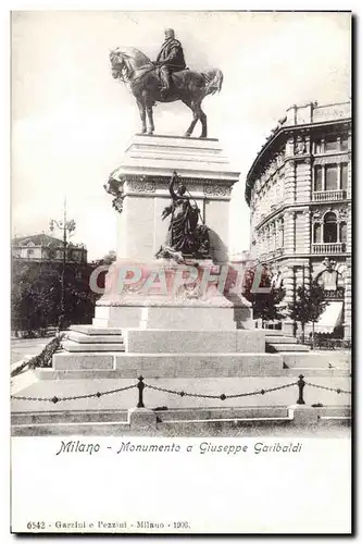 Cartes postales Milano Monumento a giuseppe Garibaldi