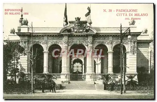 Ansichtskarte AK Milano 1906 Padiglione citta del Milano