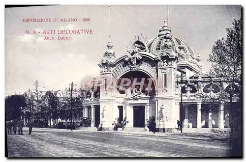 Cartes postales Milano 1906 Arti Decorative