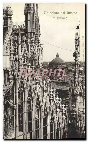 Ansichtskarte AK Milano Un Saluto dal Duomo di Milano