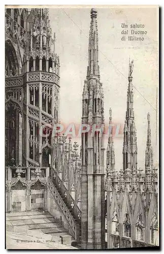 Cartes postales Milano Saluti dal Duomo