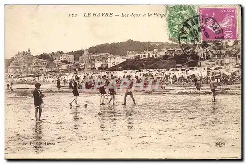 Ansichtskarte AK Le Havre Les Jeux a la Plage