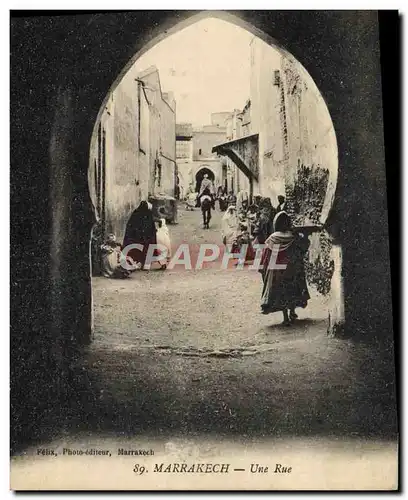 Cartes postales Marrakech Une Rue