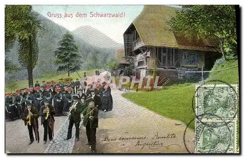 Cartes postales Gruss aus dem Schwarzald Folklore