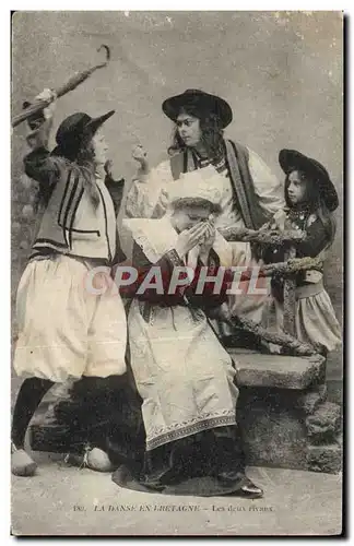 Cartes postales La danse en Bretagne Les deux rivaus Folklore