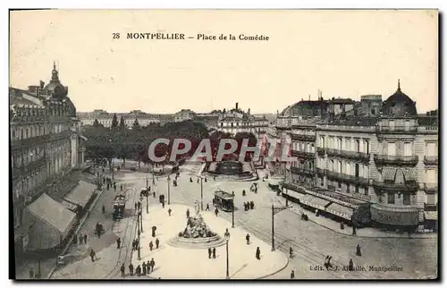 Cartes postales Montpellier Place de la Comedie