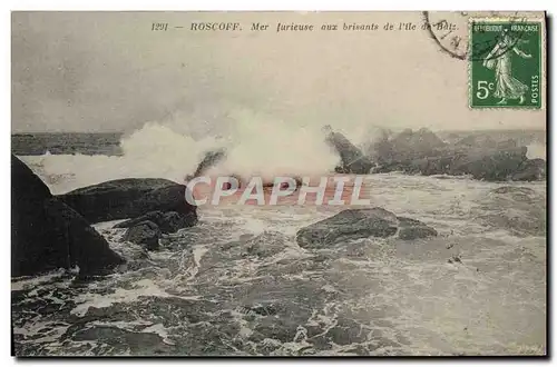 Ansichtskarte AK Roscoff Mer furieuse aux Brisants de l&#39ile de Batz