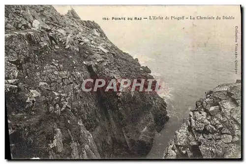 Cartes postales Pointe Du Raz L'Enfer de Plogoff La cheminee du diable
