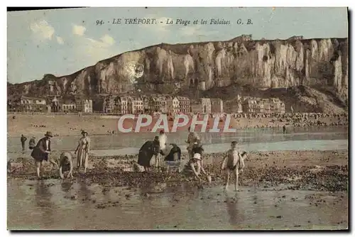 Cartes postales Le Treport La Plage et les Falaises