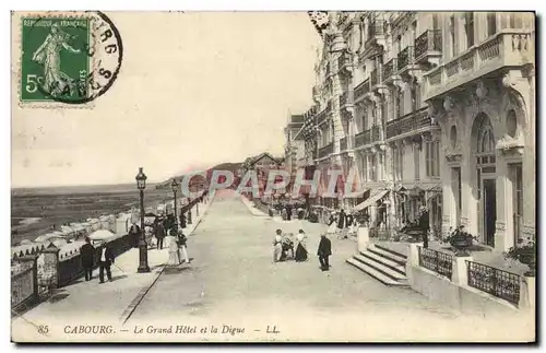 Ansichtskarte AK Cabourg Le Grand Hotel et la Digue