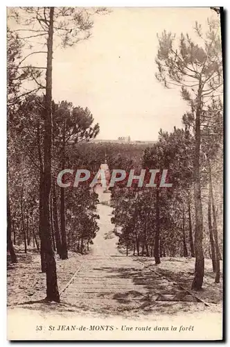 Ansichtskarte AK St Jean de Monts Une Route dans la Foret