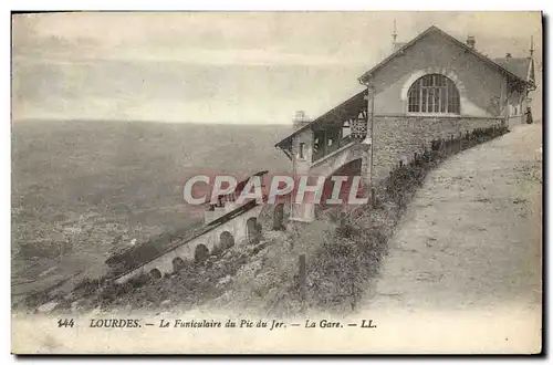 Cartes postales Lourdes Le Funiculaire du Pic du Jer La gare