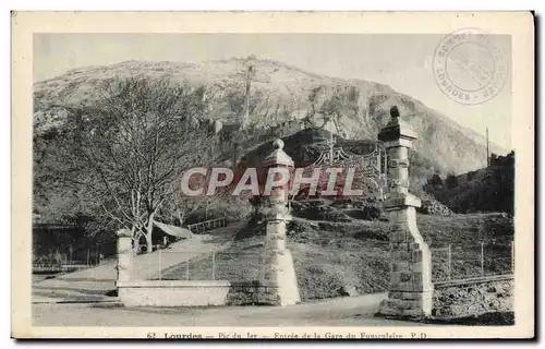 Cartes postales Lourdes Pic du Jer Entree de la gare du funiculaire