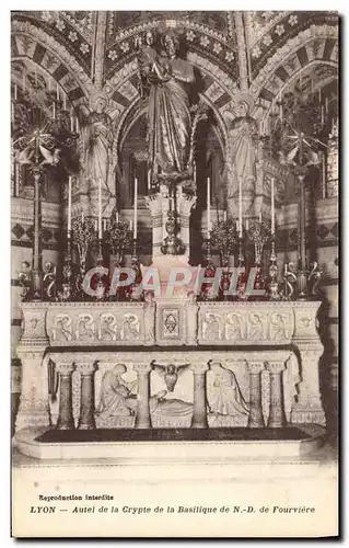 Ansichtskarte AK Lyon Autel de la Crypte de la Basilique de ND de Fourviere