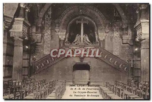 Ansichtskarte AK Lyon Basilique de Notre Dame de Fourviere La crypte Escalier du vestibule St Joseph