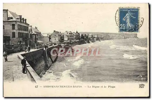 Cartes postales Arromanches Les Bains La Digue et la Plage