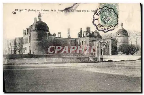 Cartes postales Reuilly Chateau de la Ferte apres l'incendie