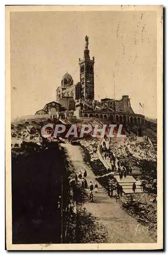 Ansichtskarte AK Marseille Notre Dame de la Garde La colline