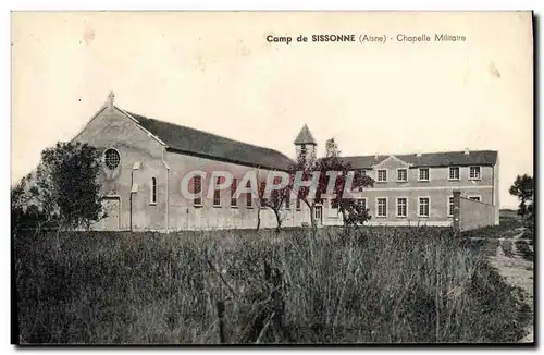 Ansichtskarte AK Camp de Sissonne Chapelle Militaire Militaria