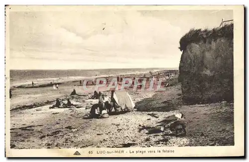 Ansichtskarte AK Luc sur Mer La Plage Vers la Falaise