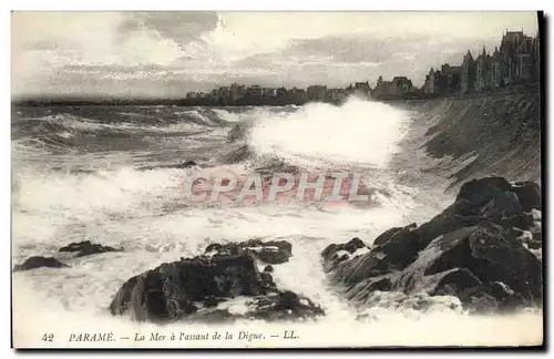 Cartes postales Parame La Mer a L&#39assaut de la Digue