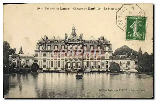 Ansichtskarte AK Environs de Lagny Chateau de Rantilly La Piece d&#39eau