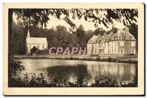 Cartes postales Trelly Le Chateau Chapelle et Etang