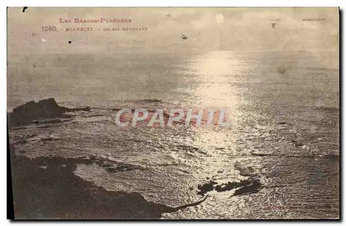 Cartes postales Biarritz Soleil couchant