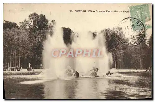 Cartes postales Versailles Grandes Eaux Bassin d&#39Apollon