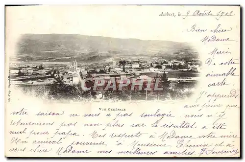 Cartes postales Ambert le Vue Generale