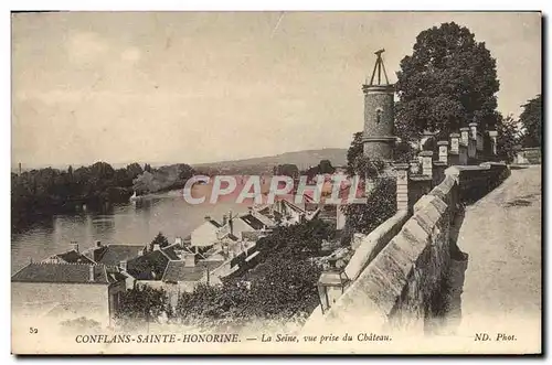 Cartes postales Conflans Sainte Honorine La Seine Vue Prise du Chateau