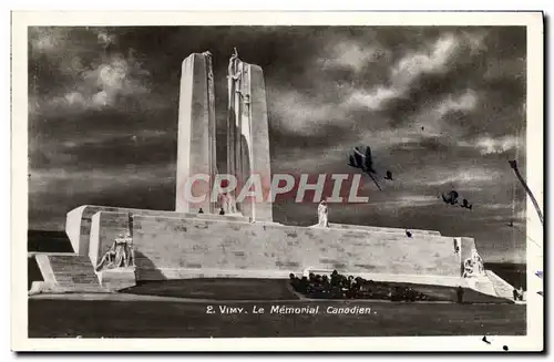 Cartes postales Vimy Le memorial canadien Militaria