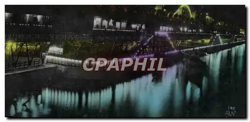 Cartes postales Paris Exposition des Arts Decoratifs Vue de nuit