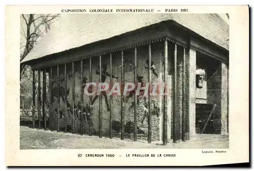 Ansichtskarte AK Exposition Coloniale Internationale Paris 1931 Cameroun Togo Le pavillon de la chasse