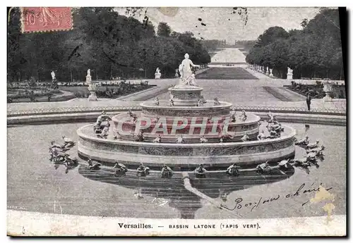 Cartes postales Versailles Bassin Latone Tapis Vert