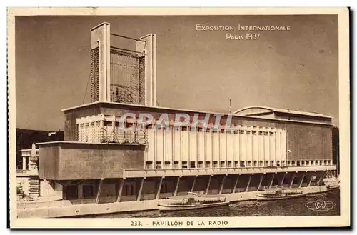 Cartes postales Exposition Internationale Paris 1937 Pavillon De La radio