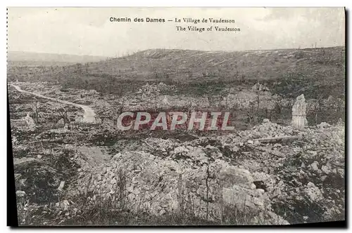 Cartes postales Chemin Des Dames Le Village De Vaudesson Militaria