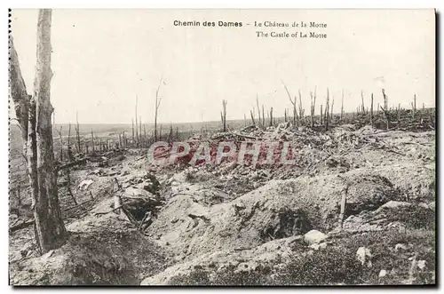 Ansichtskarte AK Chemin Des Dames Le Chateau De La Motte Militaria