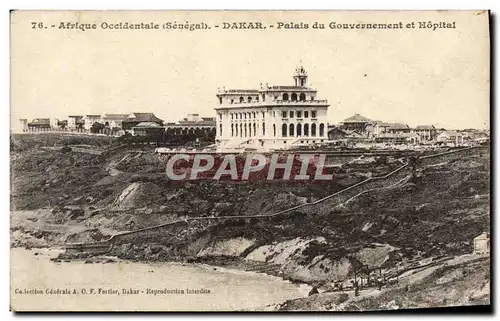 Ansichtskarte AK Senegal Palais du gouvernement et hopital Dakar