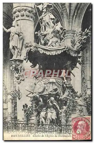 Cartes postales Bruxelles Chaire De I'Eglise De Ste Gudule