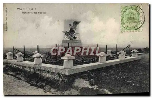 Cartes postales Waterloo Monument Des Francais